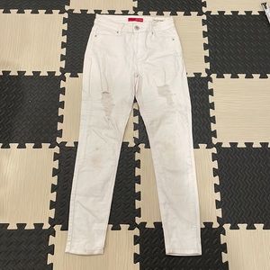 Guess White high waisted skinny tahiana fit size 27